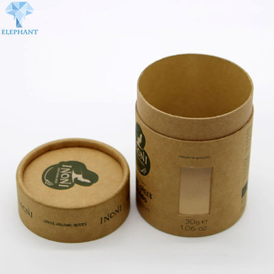 Customized Printed 1.2mm Kraft Round Cardboard Box Offset Printing
