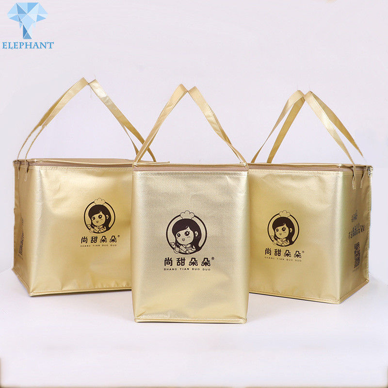 Portable OEM ODM Insulated Food Delivery Bags 2MM Foam Foil Thermal Tote Bag