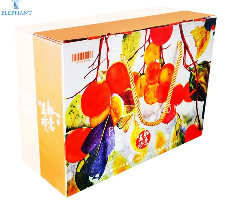 Retcangular PDF Corrugated Shipping Boxes Fruit Printing